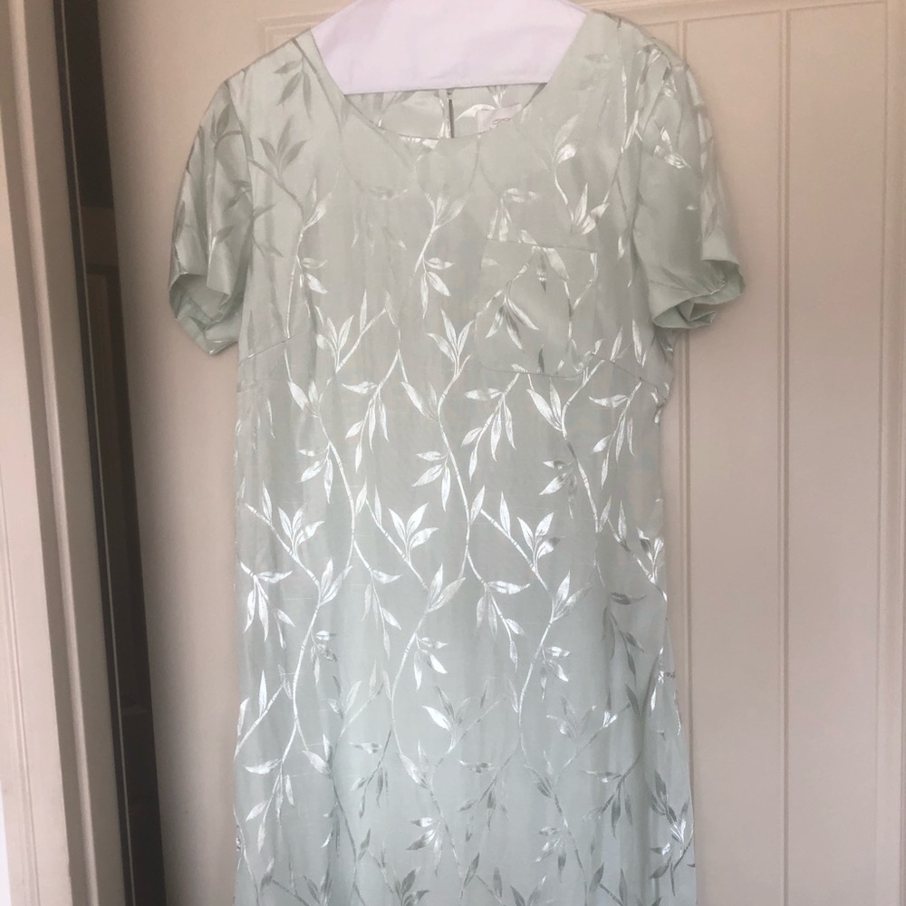 Pale green dress